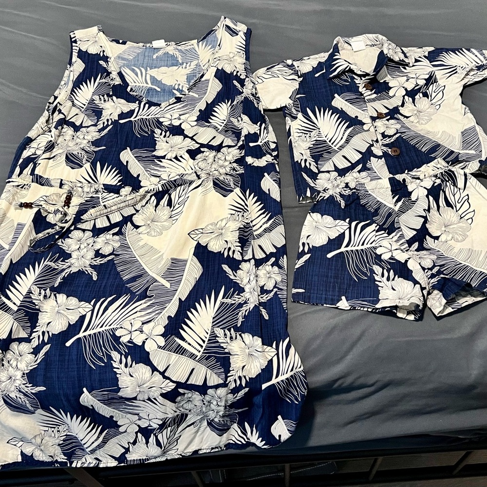 Hawaiian outfits, Mom, son, matching 4T and XL